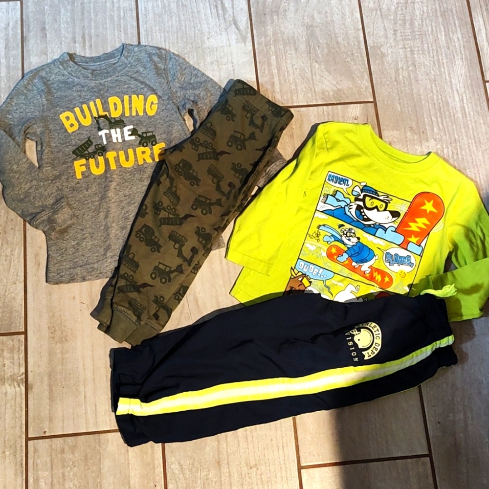 Fall Winter Lot Boys Sz 3t Pants Shirts Carter's healthtex